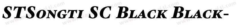 STSongti SC Black Black字体转换
